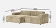 Sophisticated Comfort 2 Seater RHS Sofa In Mouse Grey Colour