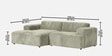 Sophisticated Comfort 2 Seater RHS Sofa In White Colour Sophisticated Comfort 2 Seater RHS Sofa In White Colour