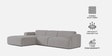Sophisticated Comfort 3 Seater RHS Sofa In Dark Grey Colour