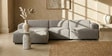Sophisticated Comfort 3 Seater RHS Sofa In Dark Grey Colour