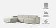 Sophisticated Comfort 3 Seater RHS Sofa In Grey Colour