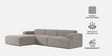 Sophisticated Comfort Corduroy 2 Seater RHS Sofa In Dark Grey Colour