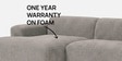 Sophisticated Comfort Corduroy 2 Seater RHS Sofa In Grey Colour