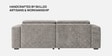 Sophisticated Comfort Corduroy 2 Seater RHS Sofa In Grey Colour