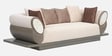 Sorrento Velvet 3 Seater Sofa in Textured Beige Colour
