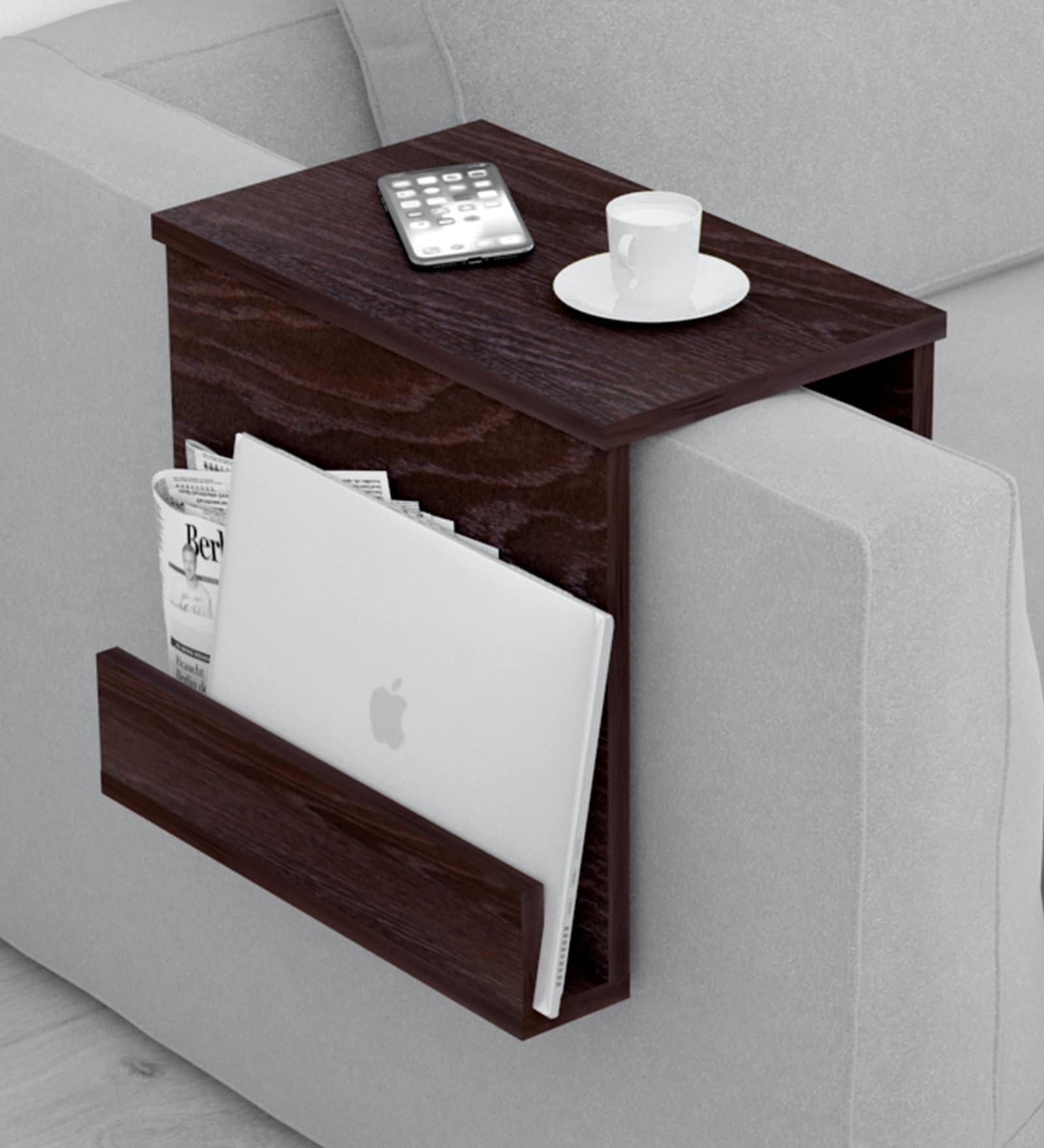 Buy Sofa Buddy Portable Table in African Oak Finish by Hoffice Online