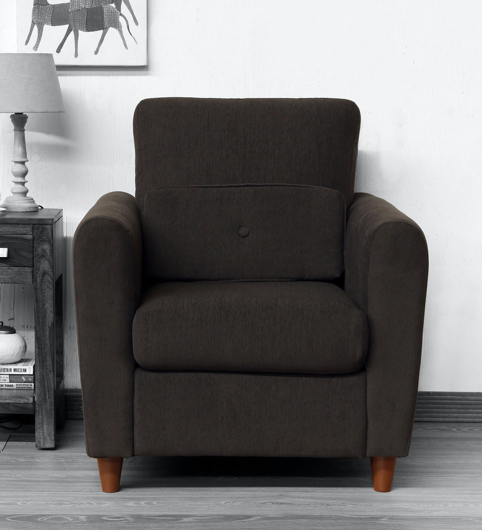 Sofia 1 Seater Sofa in Charcoal Grey Colour