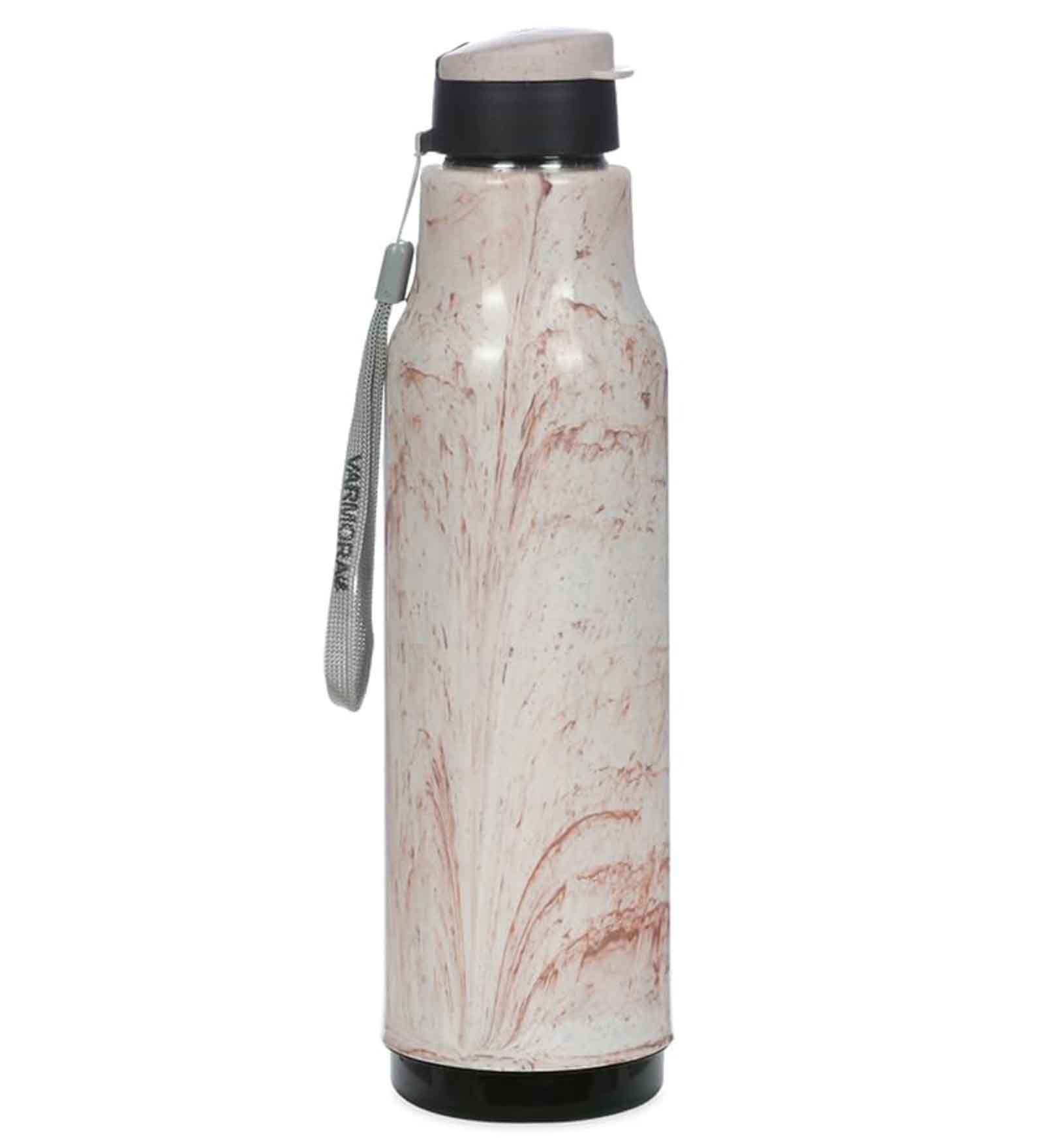 Varmora Sofia Insulated Stainless Steel Water Bottle 100% Virgin Plastic Hot & Cold Compatible Varmora Sofia Insulated Stainless Steel Water Bottle 100% Virgin Plastic Hot & Cold Compatible
