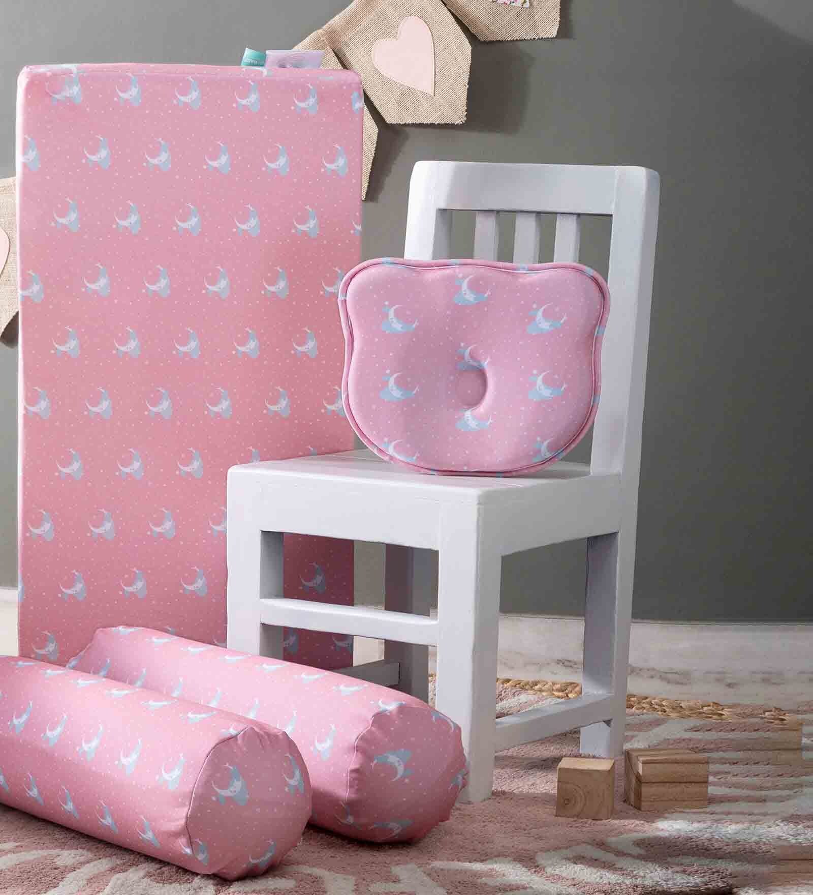 Soft (22 X 5) Kids Pilllow In Pink Colour