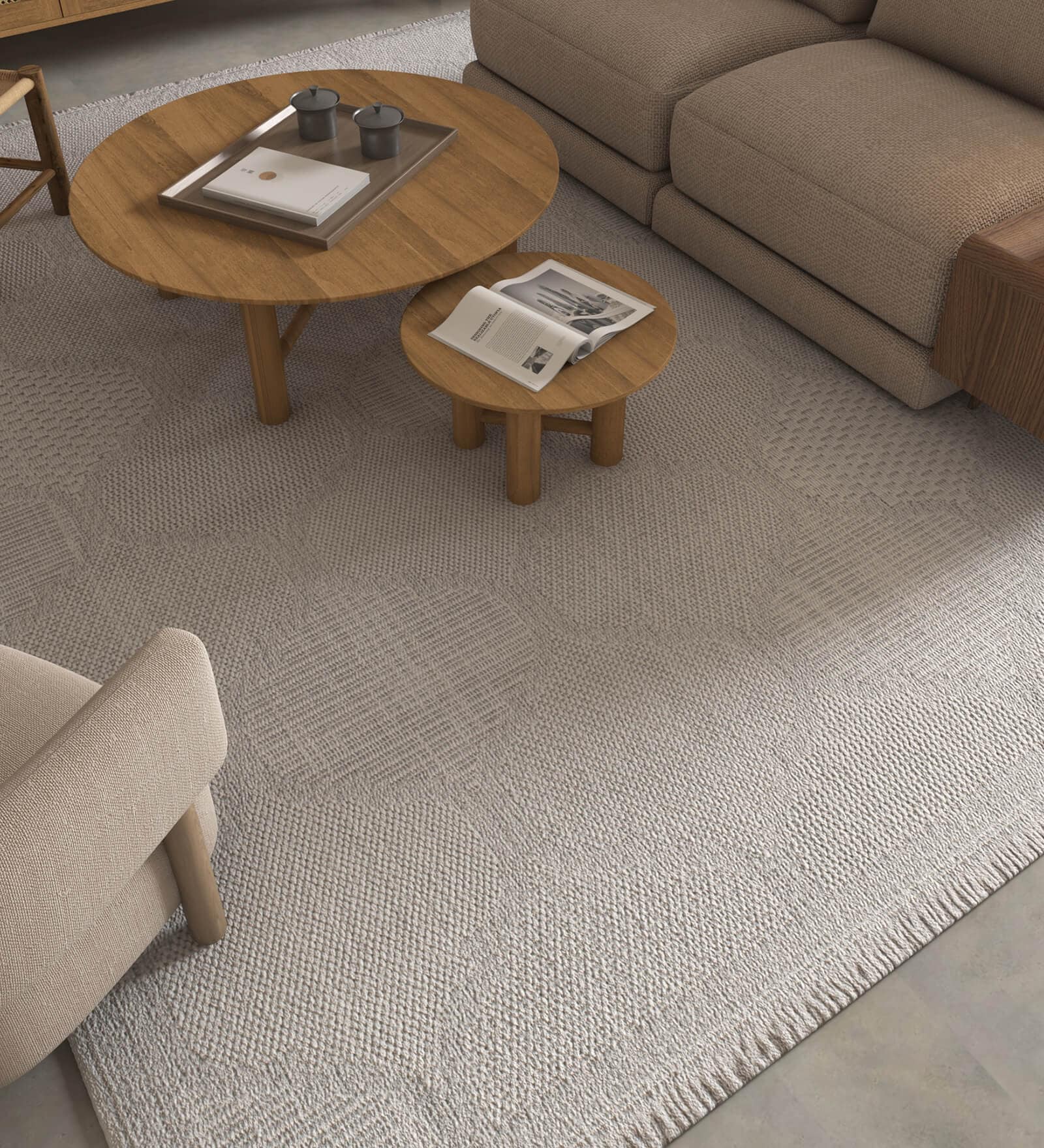 Grey And Blue Abstract Polyester 4X6 Feet Machine Made Carpet