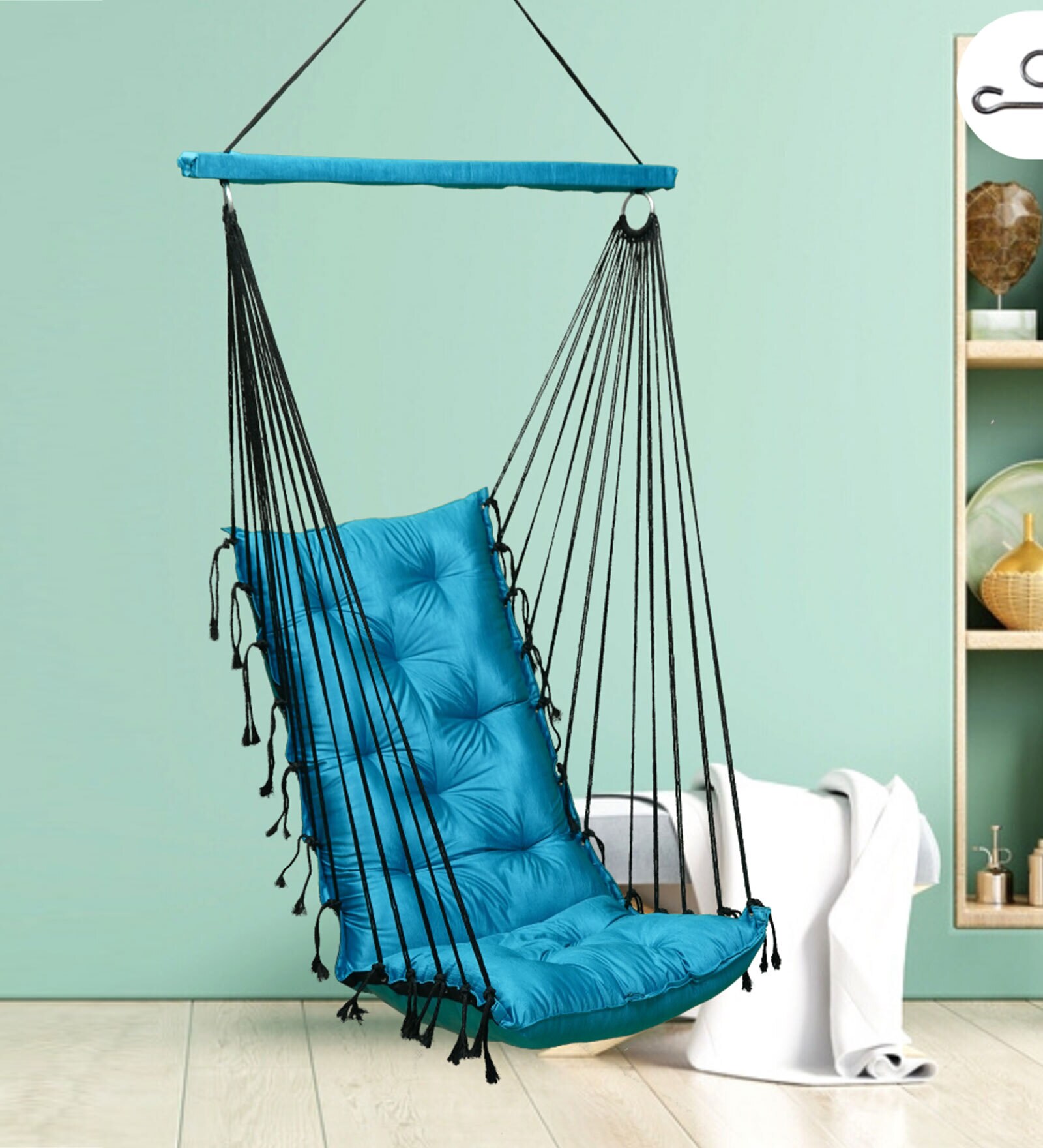 Large Fabric Swing in Blue Colour Large Fabric Swing in Blue Colour