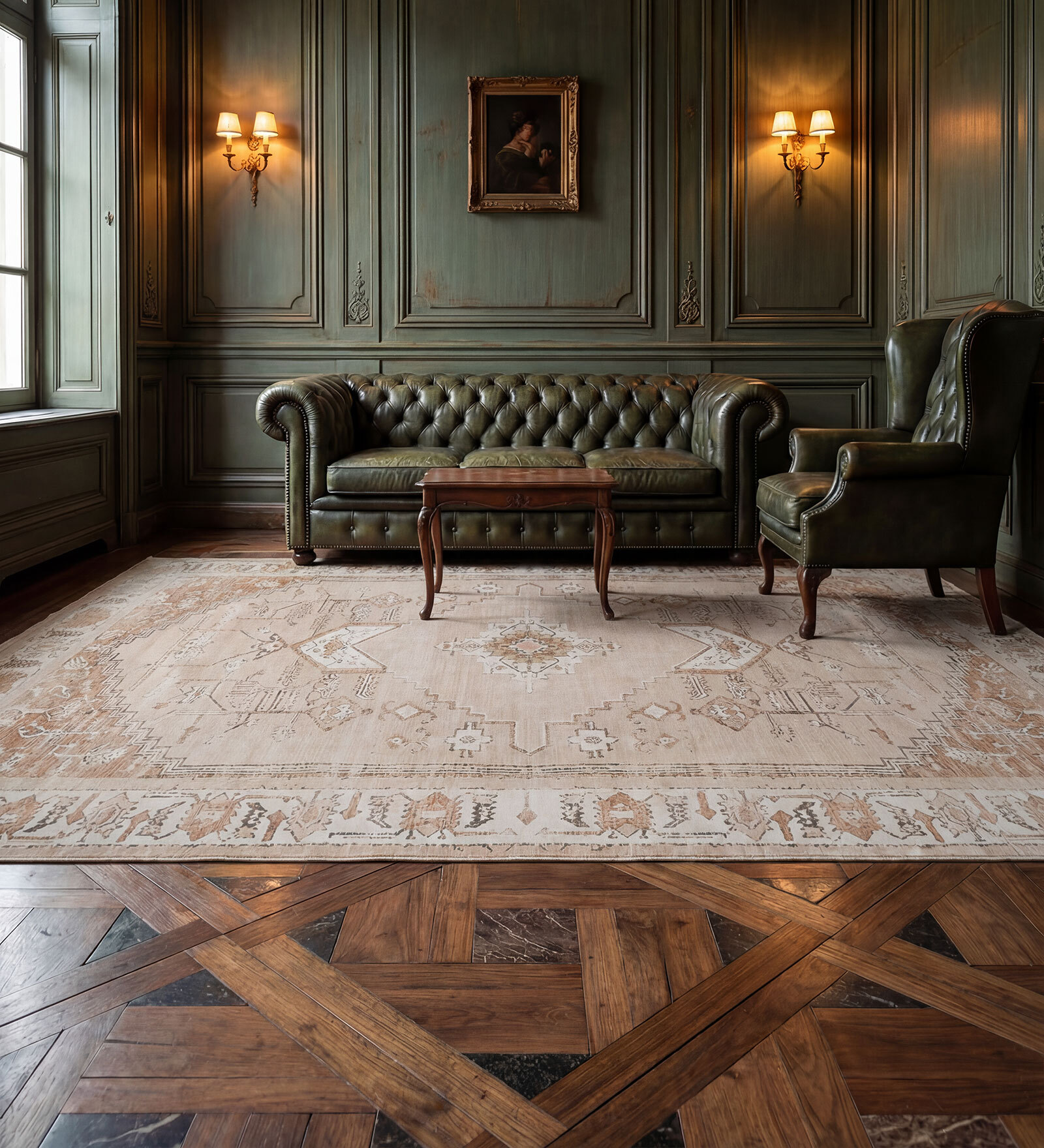 Soft Kilim Rug 7'6X11 ft| Bright Yellow & Medium Gold Carpet