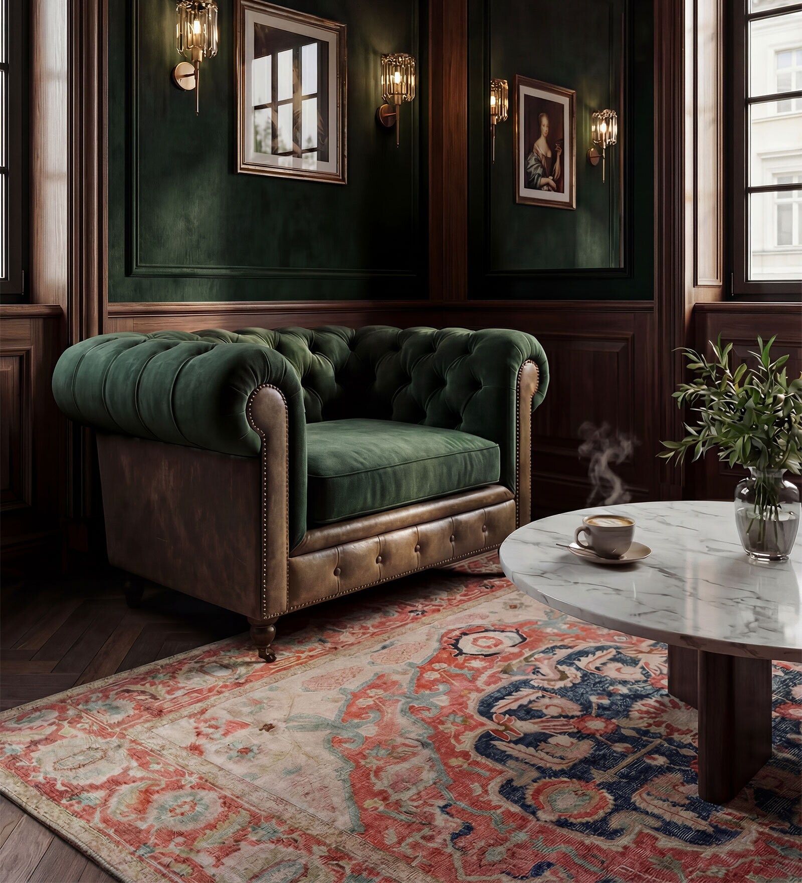 Soft Motif Rug 6'6X9'6 ft| Treetop & Amber Carpet