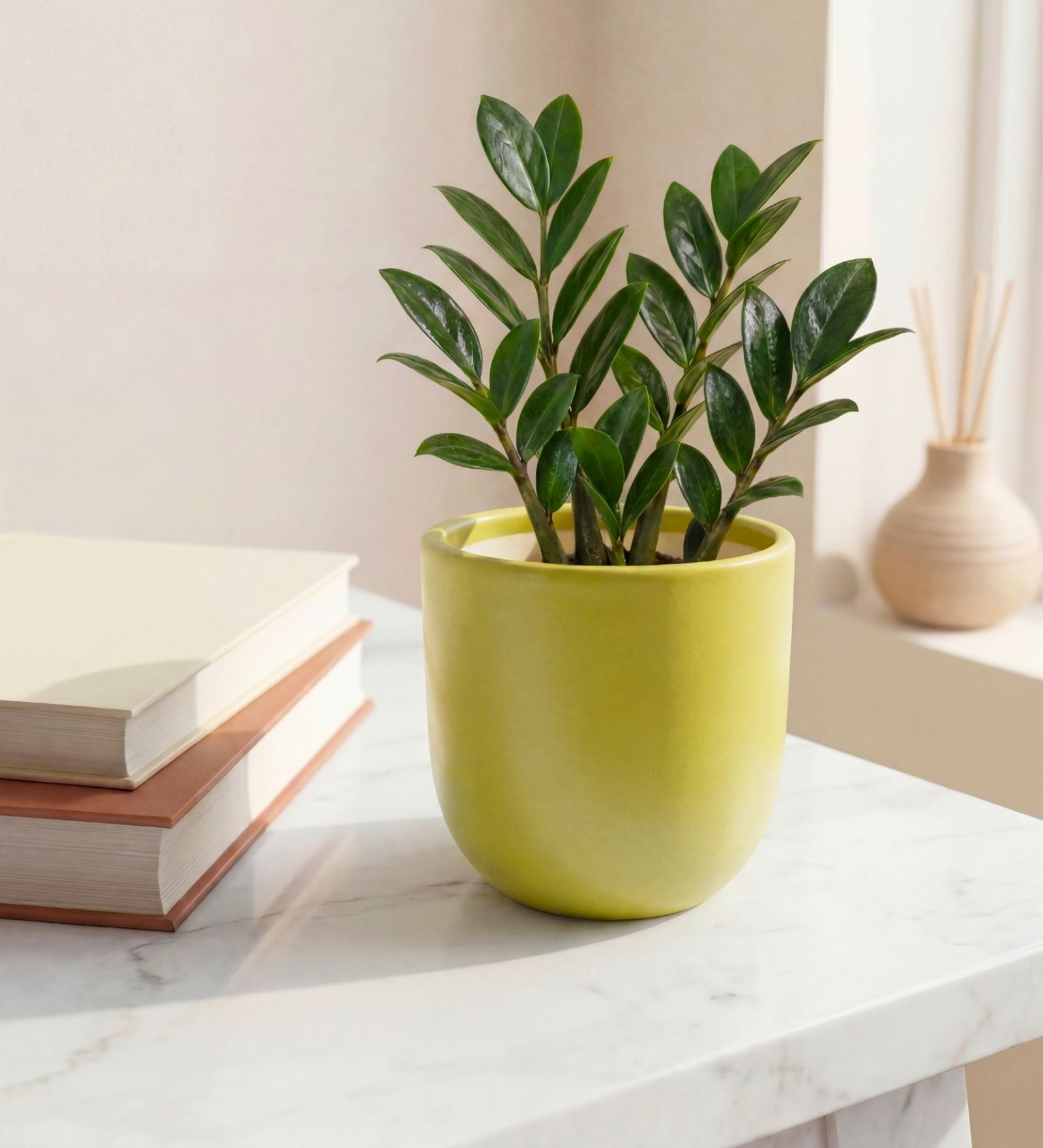 Yellow Ceramic 5-Inch Flower Pot
