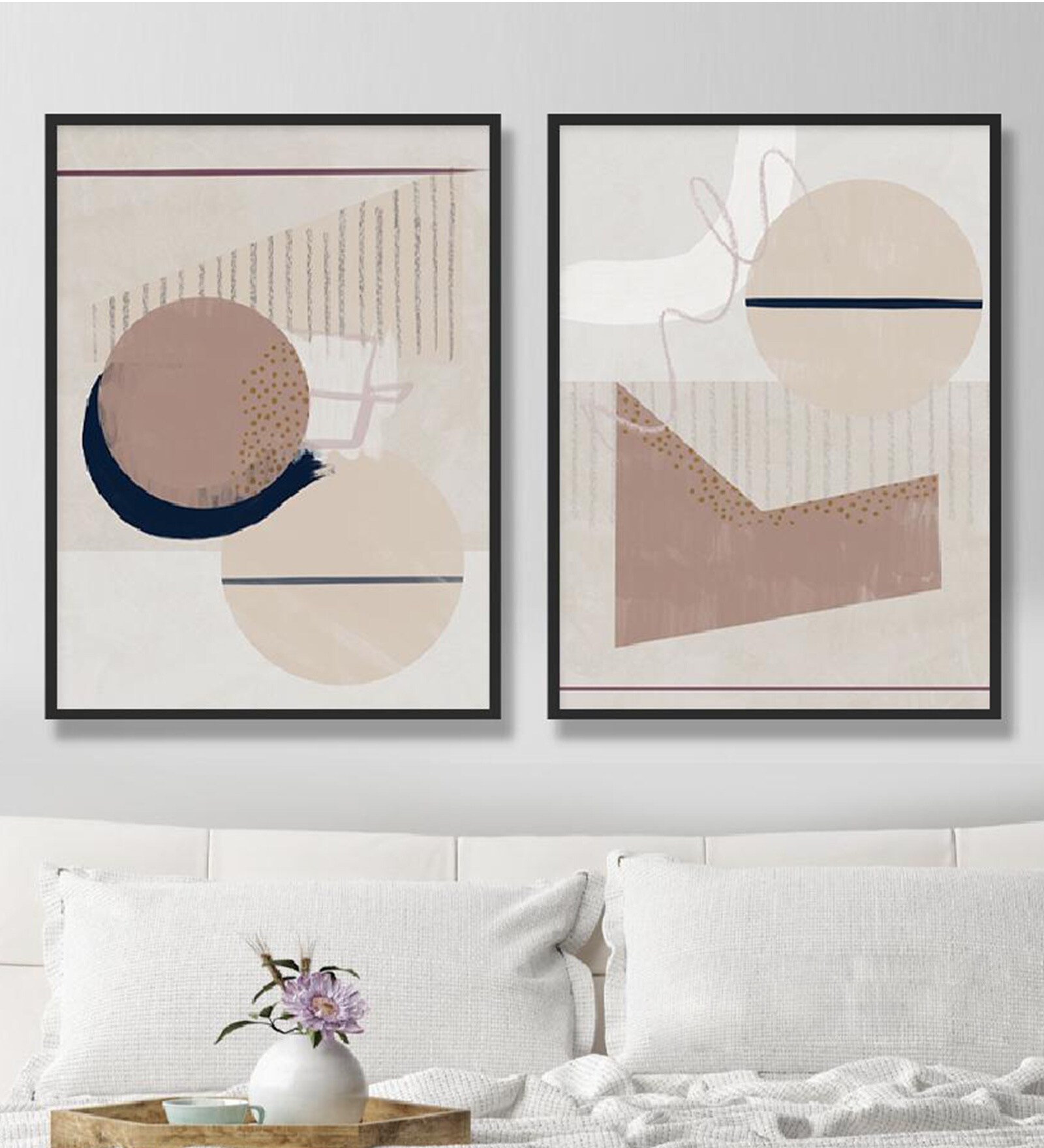 Buy Solace Theo Brown Canvas Framed Art Print Set of 2 at 26 OFF by