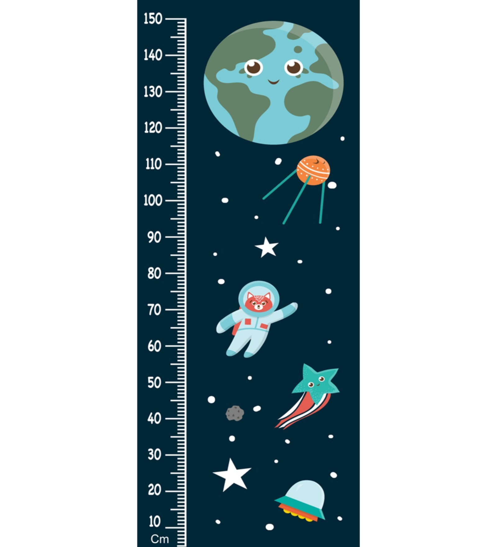 Solar System In Multicolour Height Chart