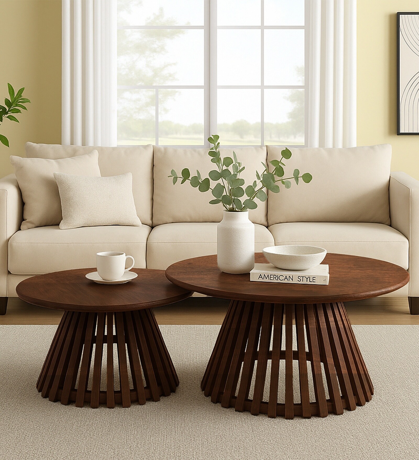 Solara Mango Wood Nesting Coffee Table Set