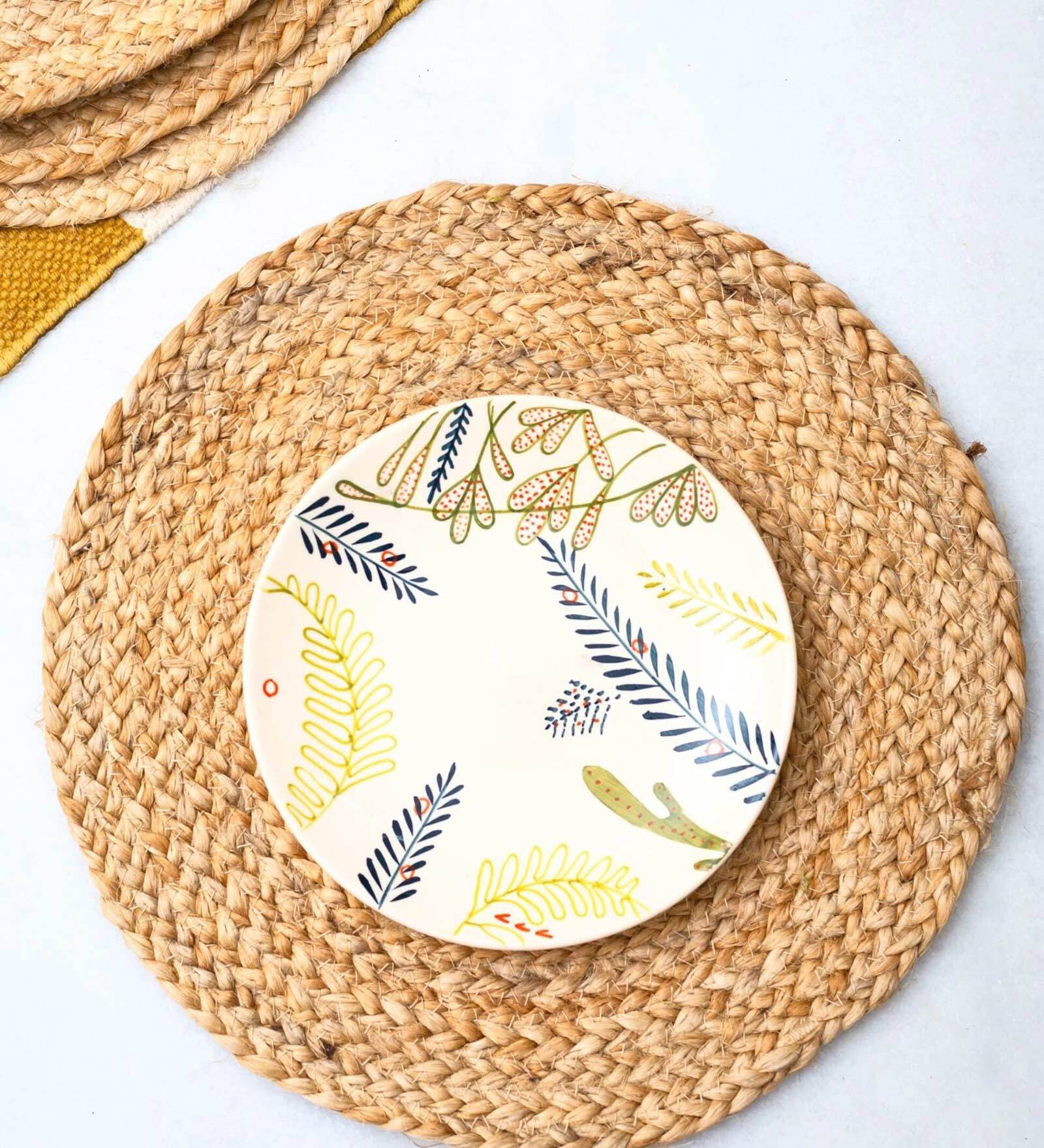 Buy Single Ring (12x12) Brown Jute (Set of 4) Placemat at 44 OFF by