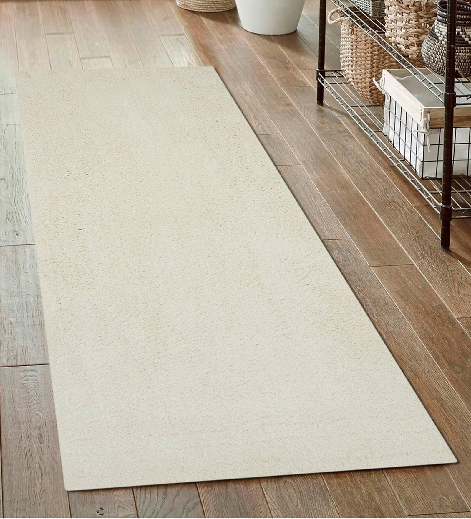 Solid Pattern Polyester 5 x 2 Feet Machine Made Runners