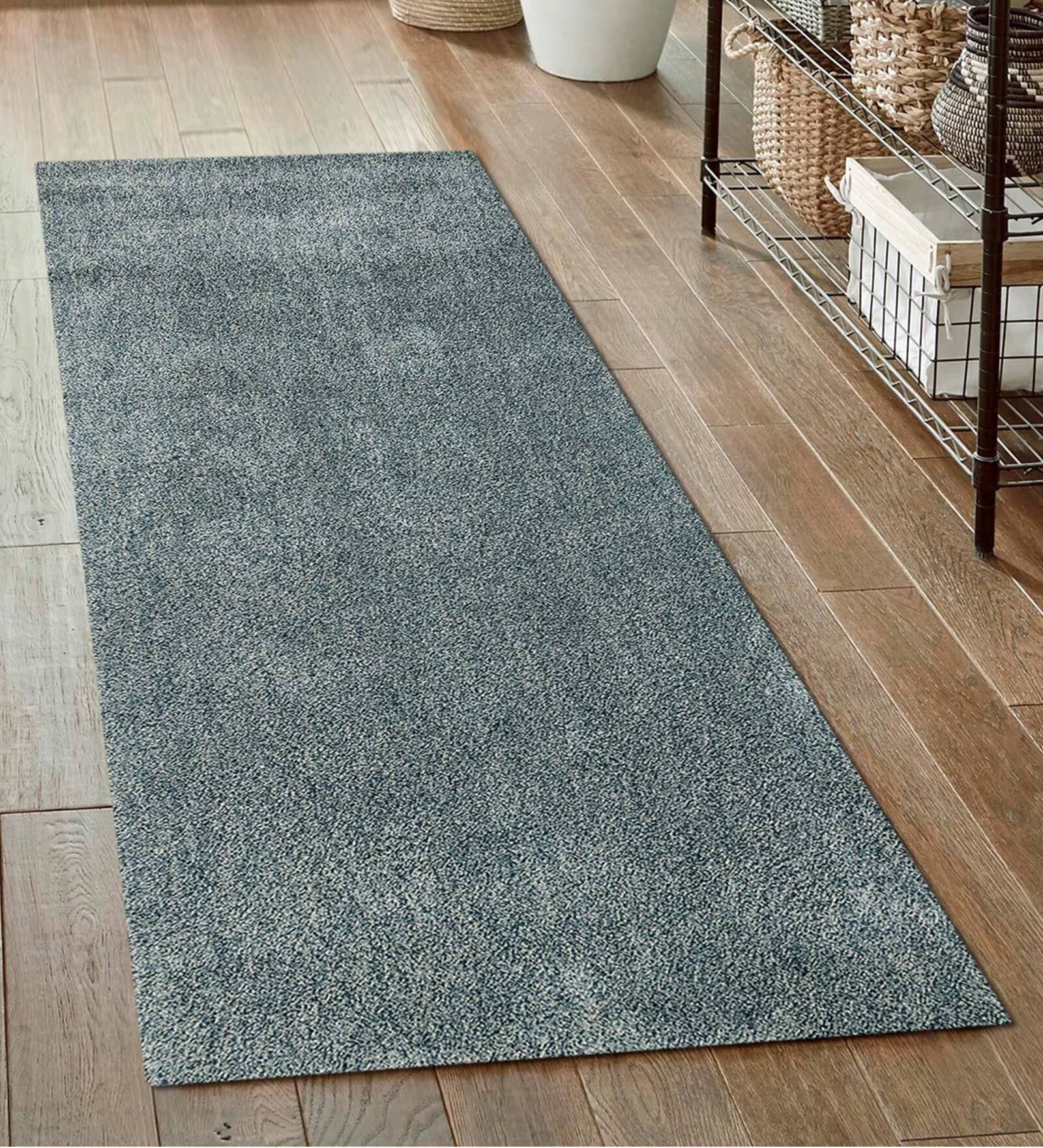 Solid Pattern Polyester 5 x 2 Feet Machine Made Runners
