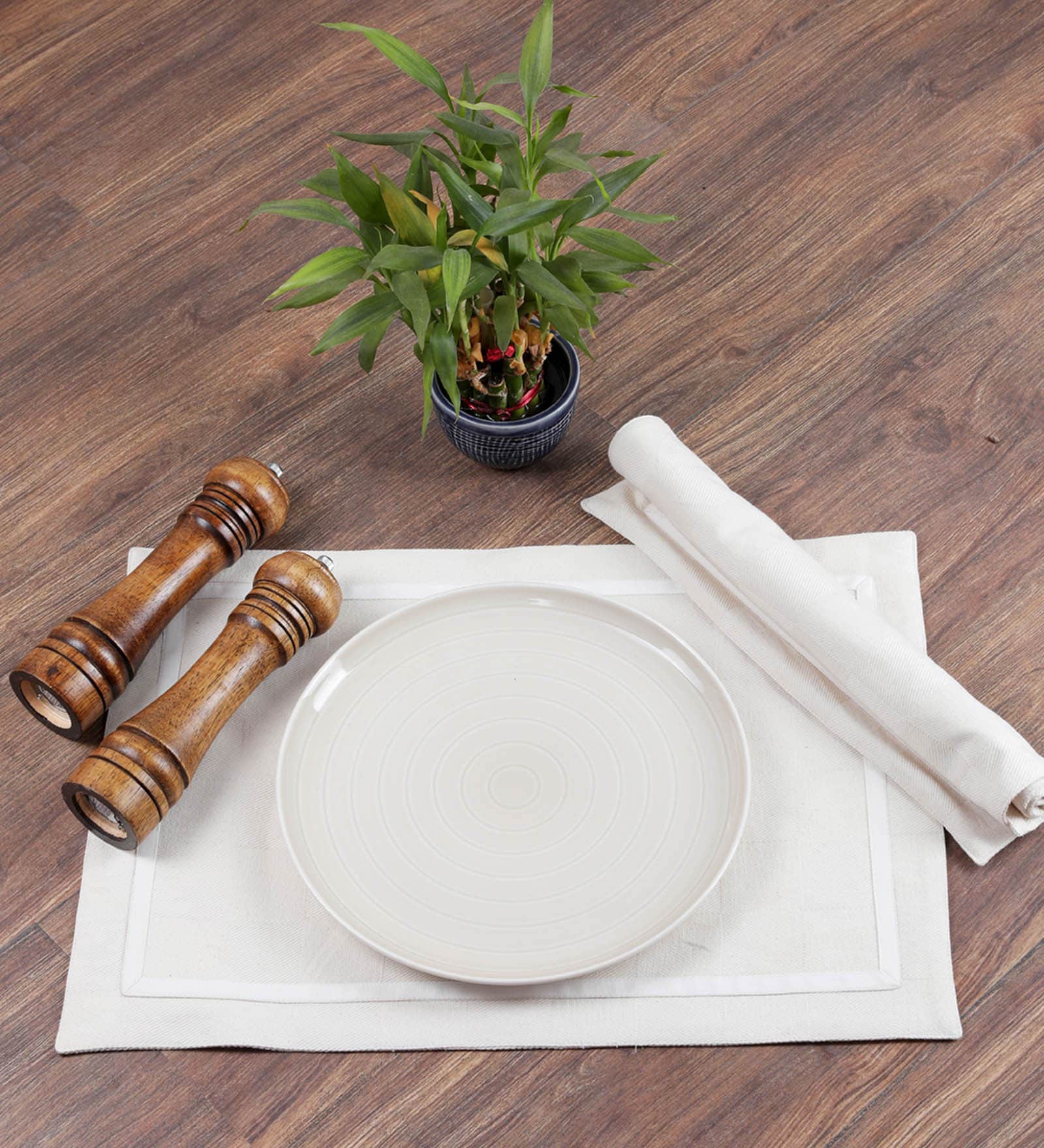 Buy Duet (19x13) Cream Canvas (Set of 6) Placemat at 56 OFF by My gift booth Pepperfry