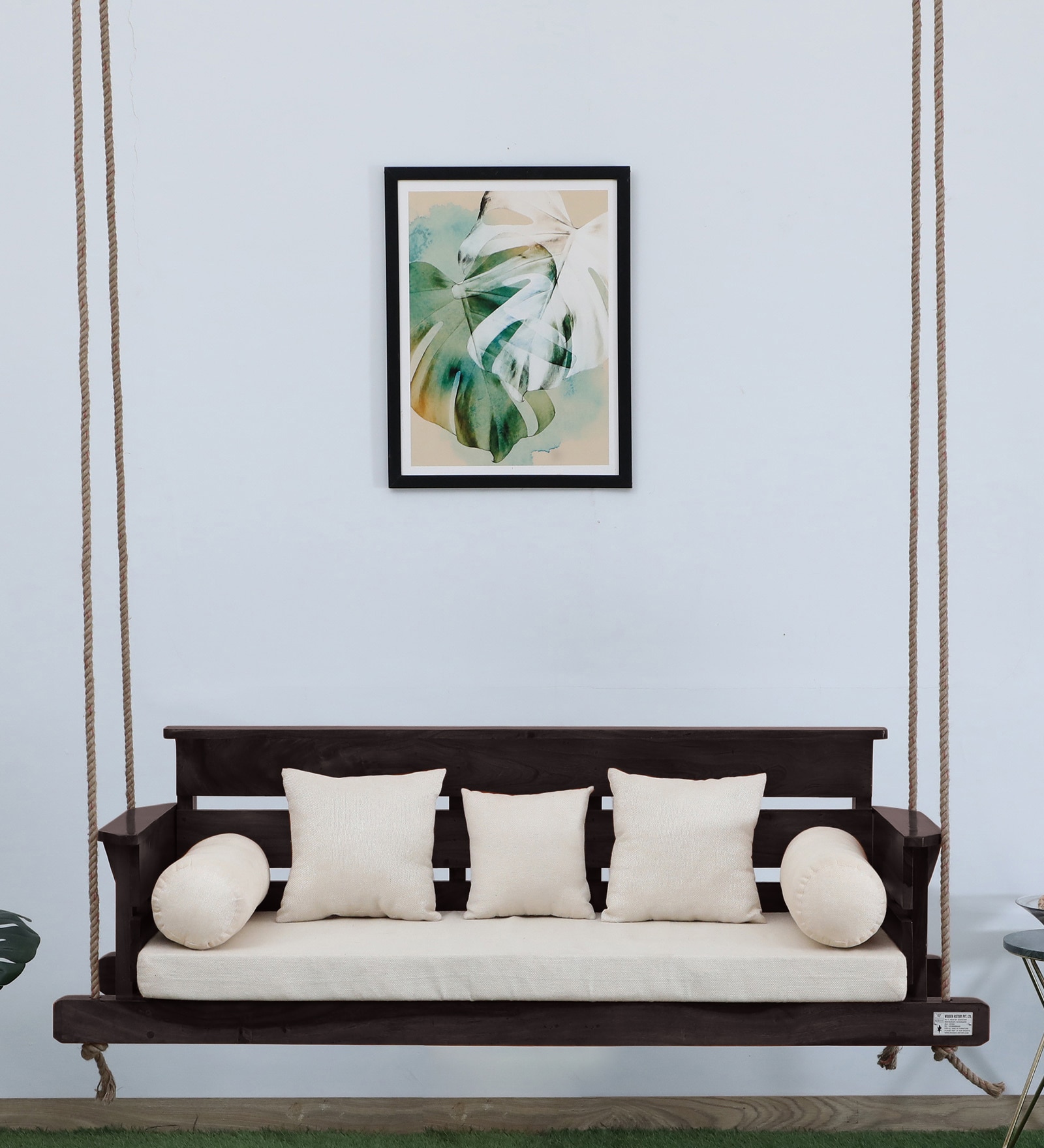 Solid Wood Swing In Darkwalnut Finish