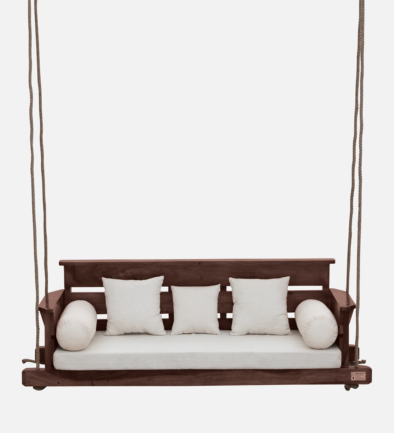 Breezy  Solid Wood Swing In Rosewood Finish