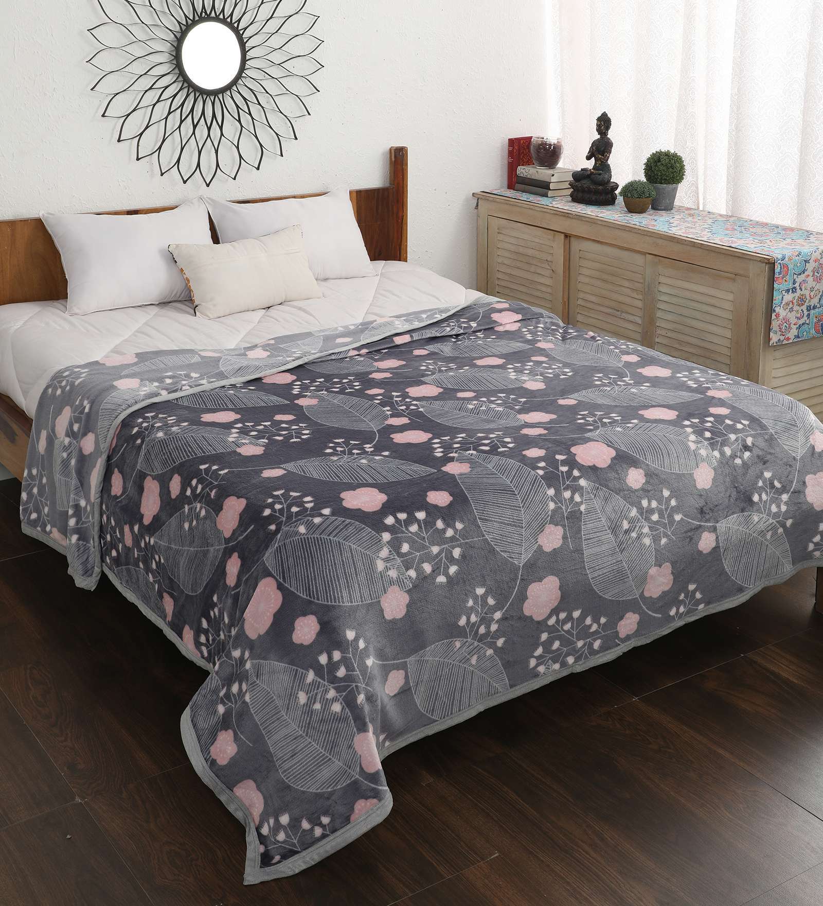 Buy Grey Polyester 150 GSM Double Bed AC Room Blanket at 37% OFF by ...