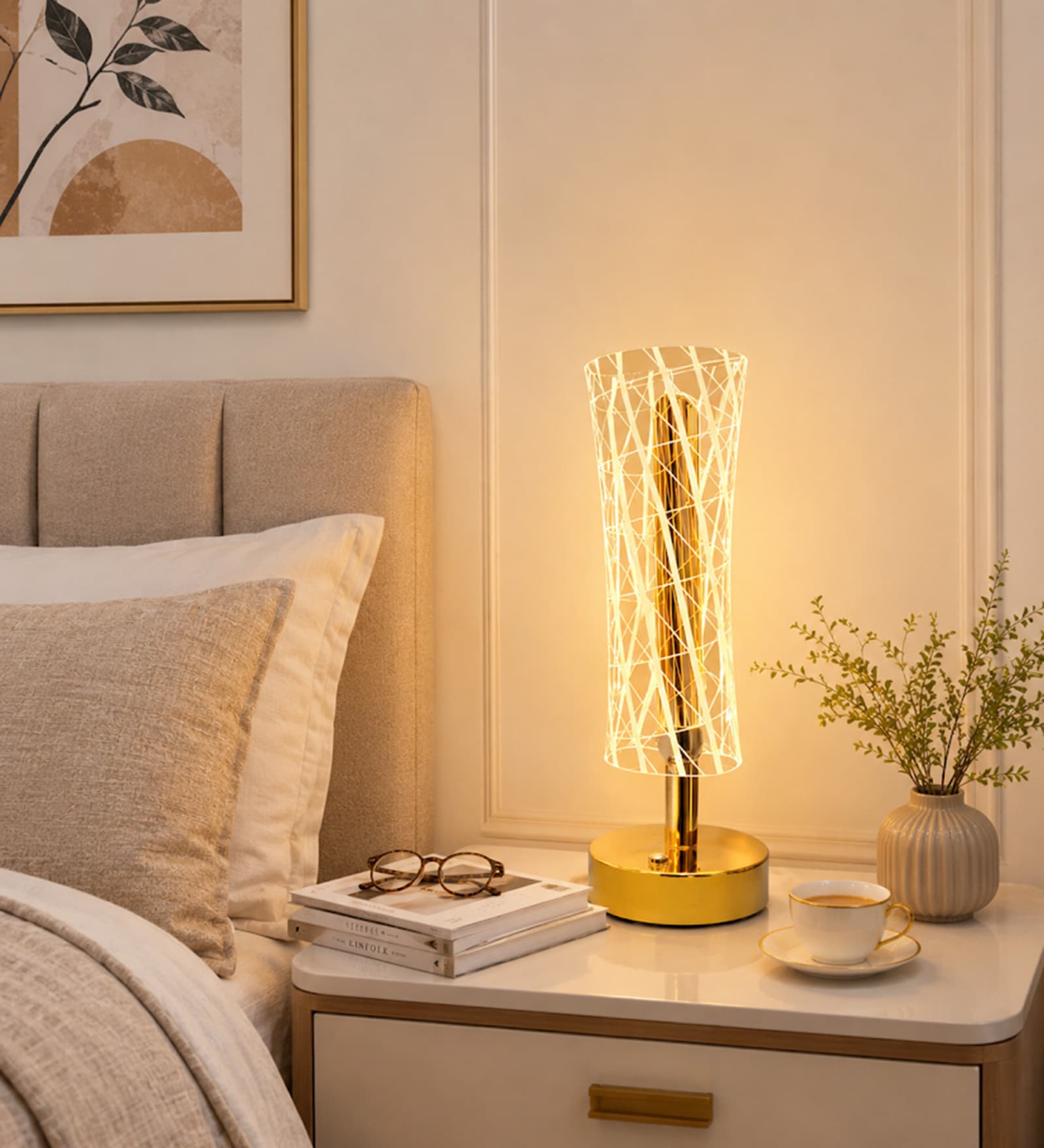 3 in1 Touch Control 3D Acrylic LED Cordless Plugin Night Lamp