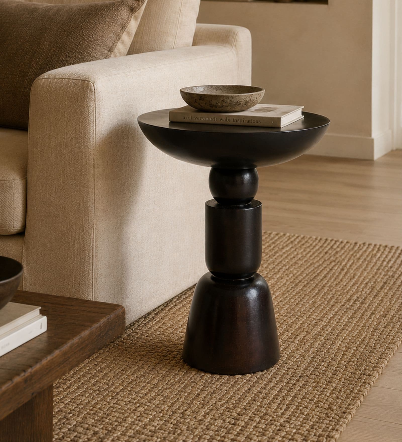 Somany Side Table In Brown Finish