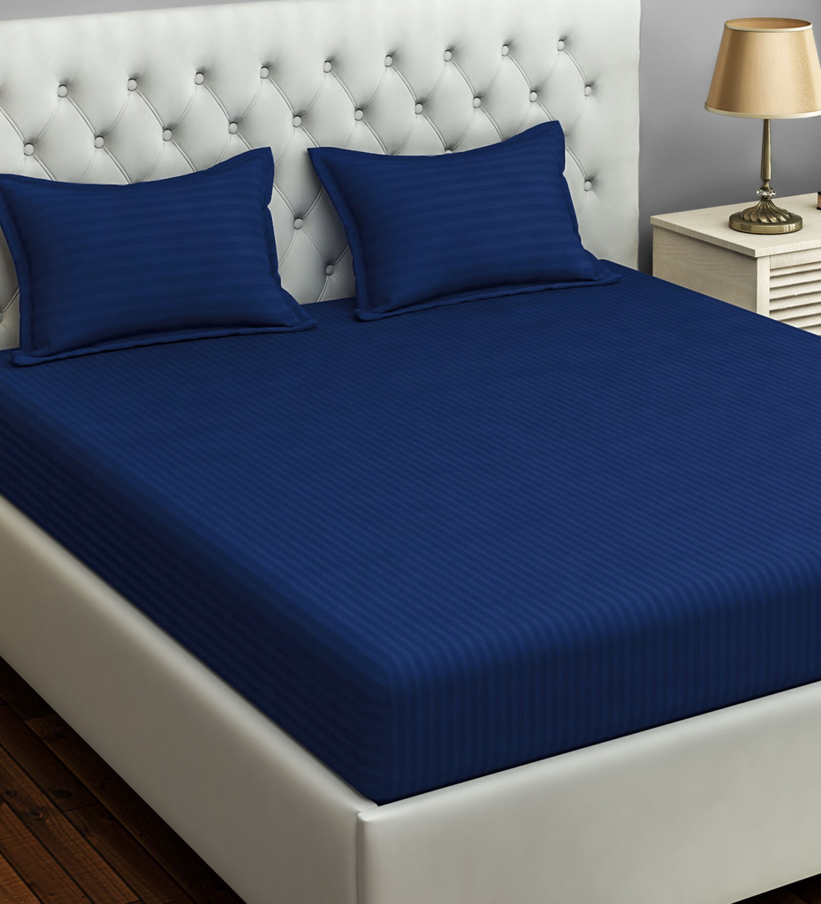 Buy Sonata Cotton 400TC Single Bedsheet With 1 Pillow Cover Online