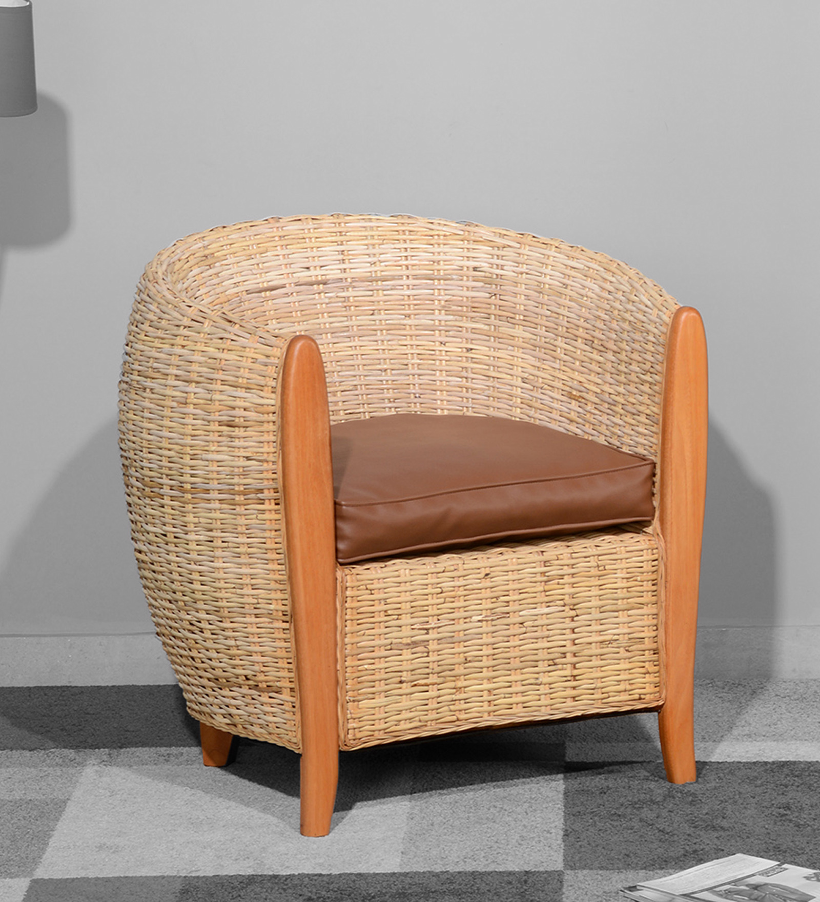 Sophie Patio Chair in Walnut Finish