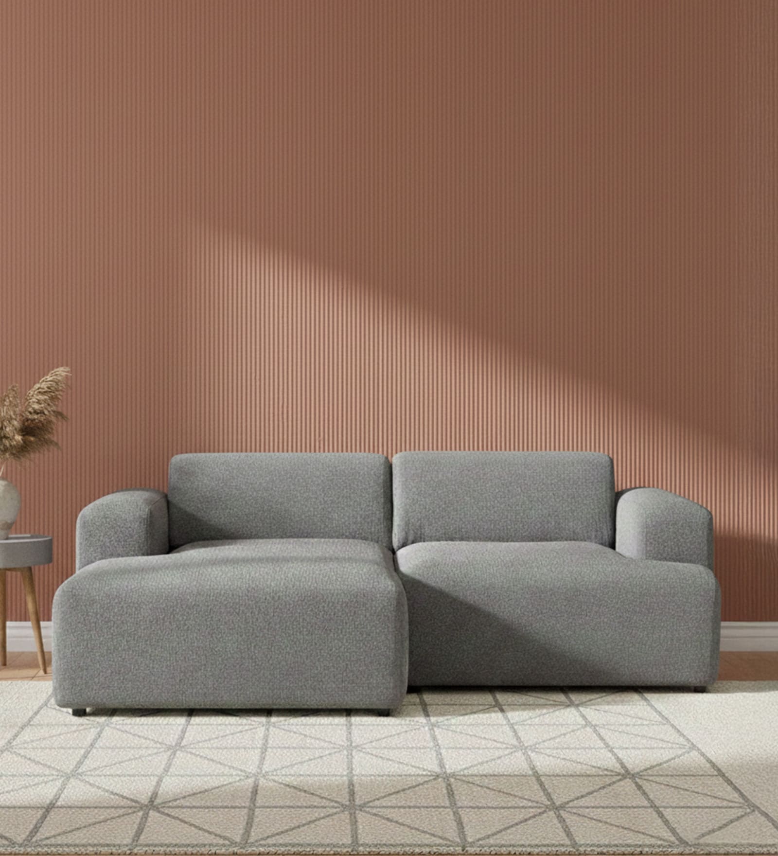 Sophisticated Comfort 2 Seater RHS Sofa In Grey Colour