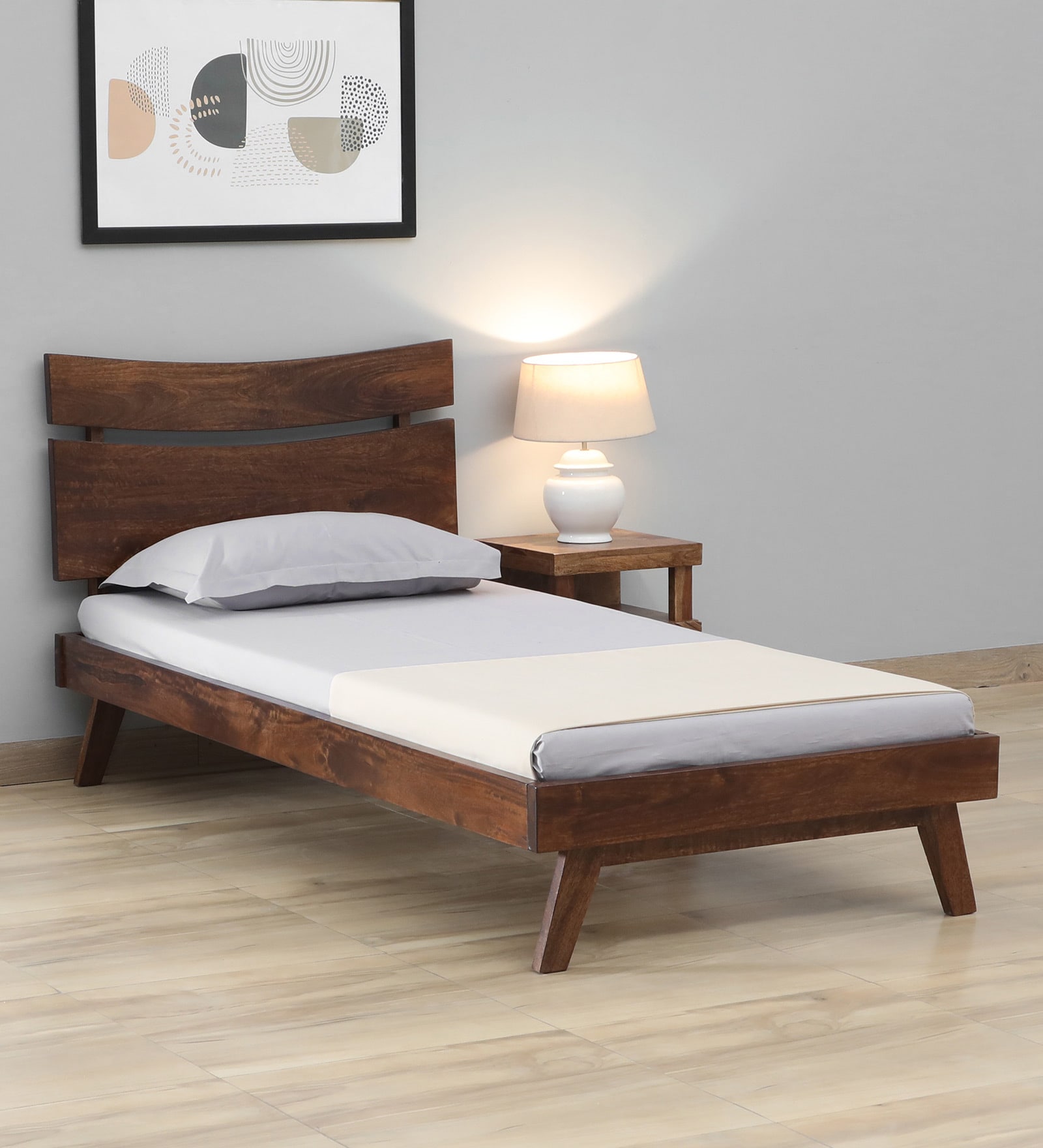 Buy Sorrento Solid Wood Single Bed In Tubbaq Finish At 2% OFF By ...