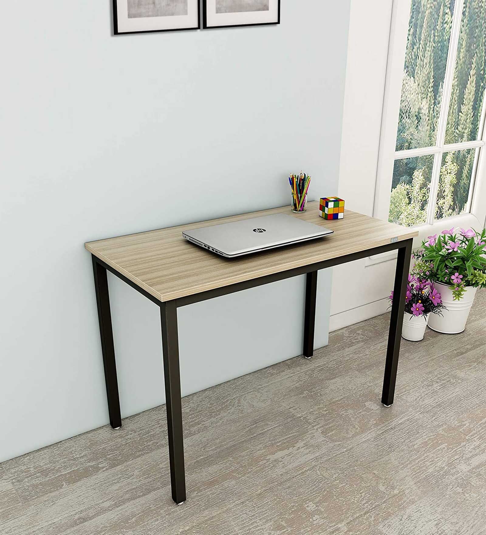 Scholaria Writing Table in Classic Cherry And Black Finish