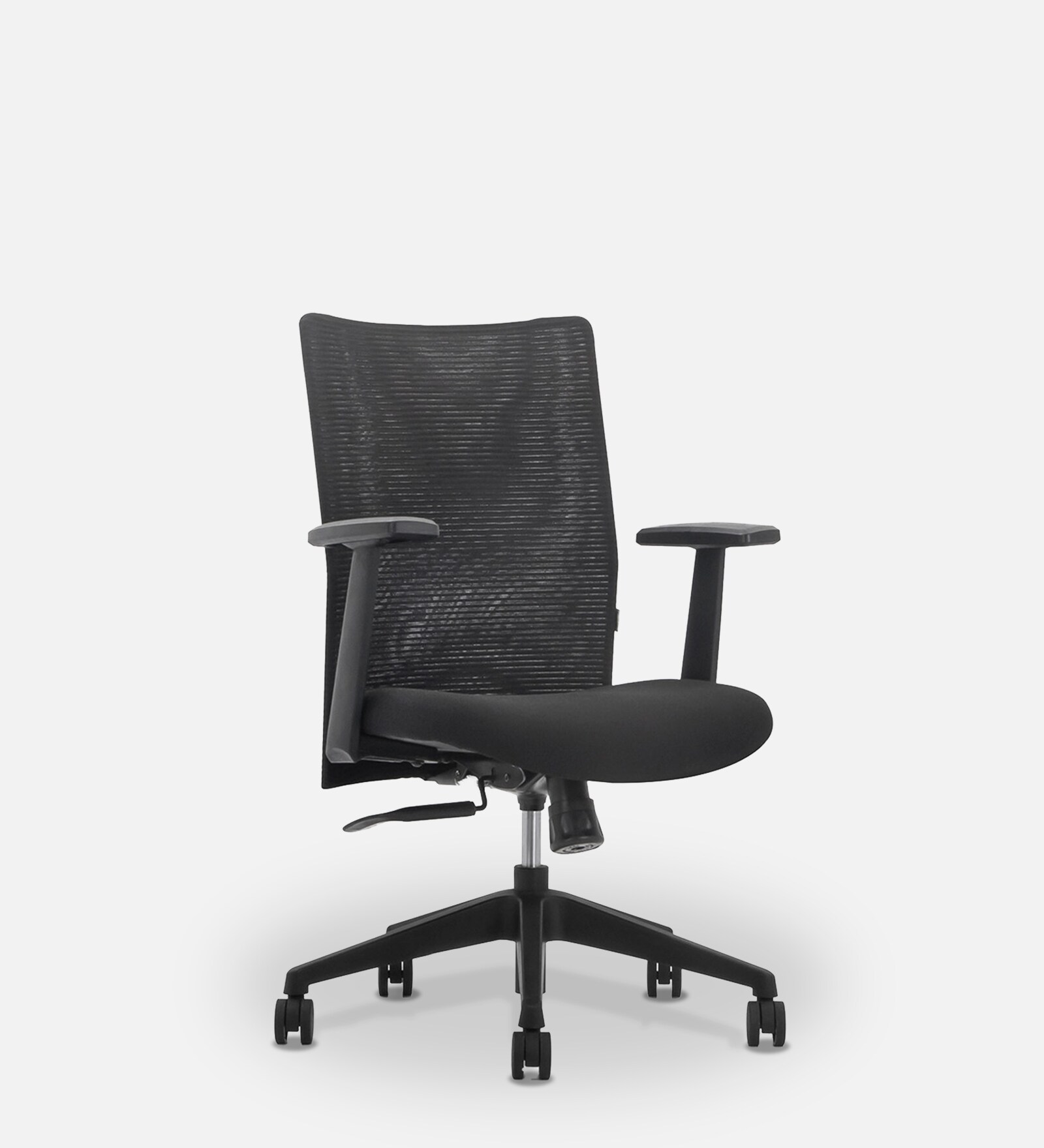 SOS Stead Ergonomic Medium Back Chair in Black Colour