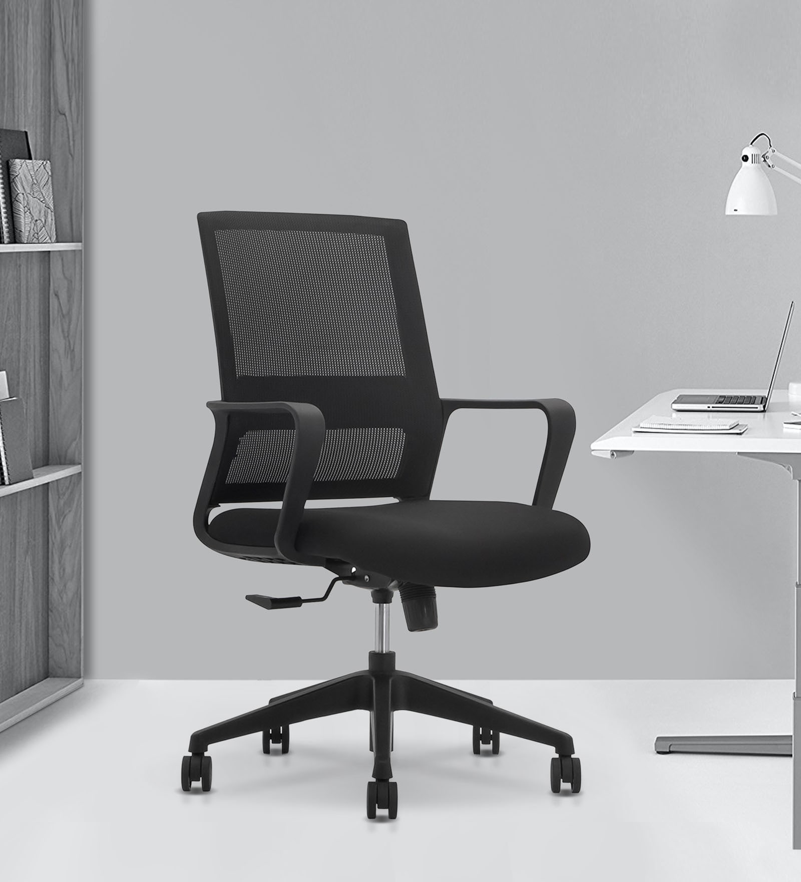SOS Glide Ergonomic Breathable Mesh Chair in Black Colour