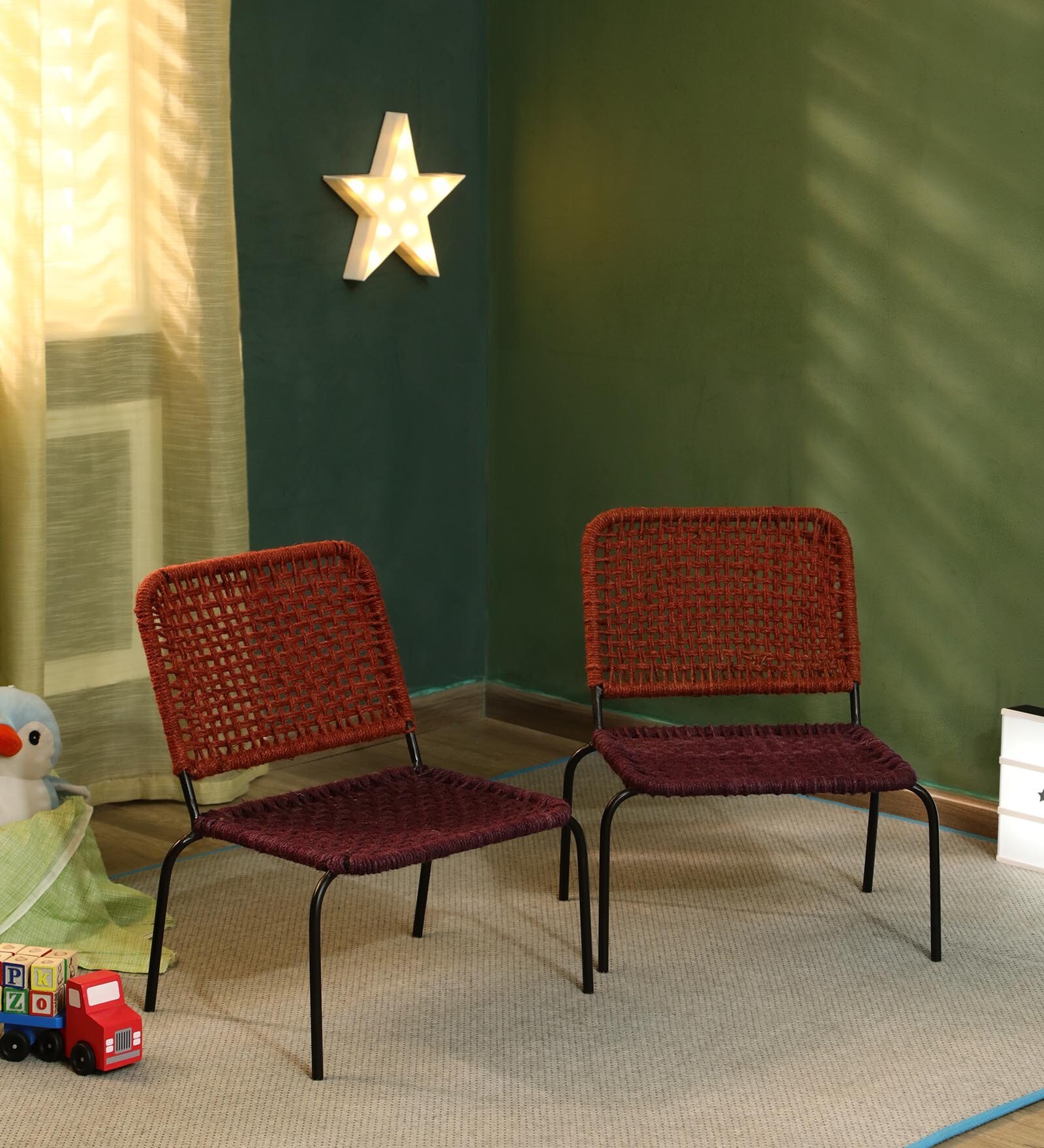 Nardini Rope and Metal Outdoor Chair ( Set of 2 )
