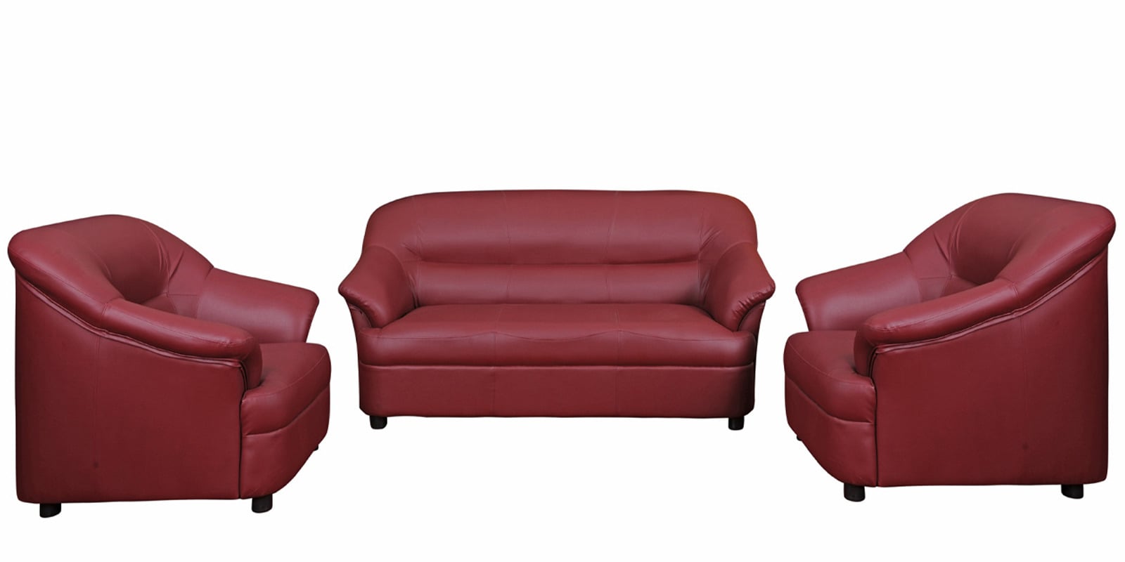 Buy Sofa Set with Burgundy Upholstery Modern by Zuari Online Sofa