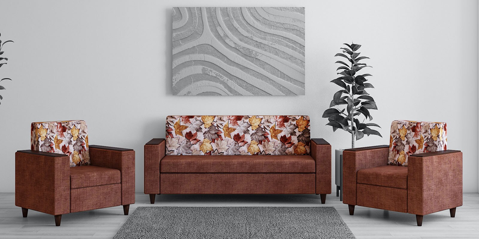 Sofia 3+1+1 Sofa Set in Multi Colour