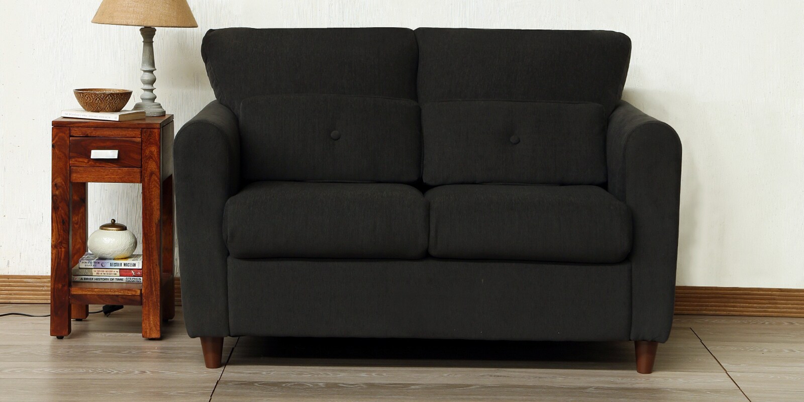 Sofia 2 Seater Sofa in Charcoal Grey Colour