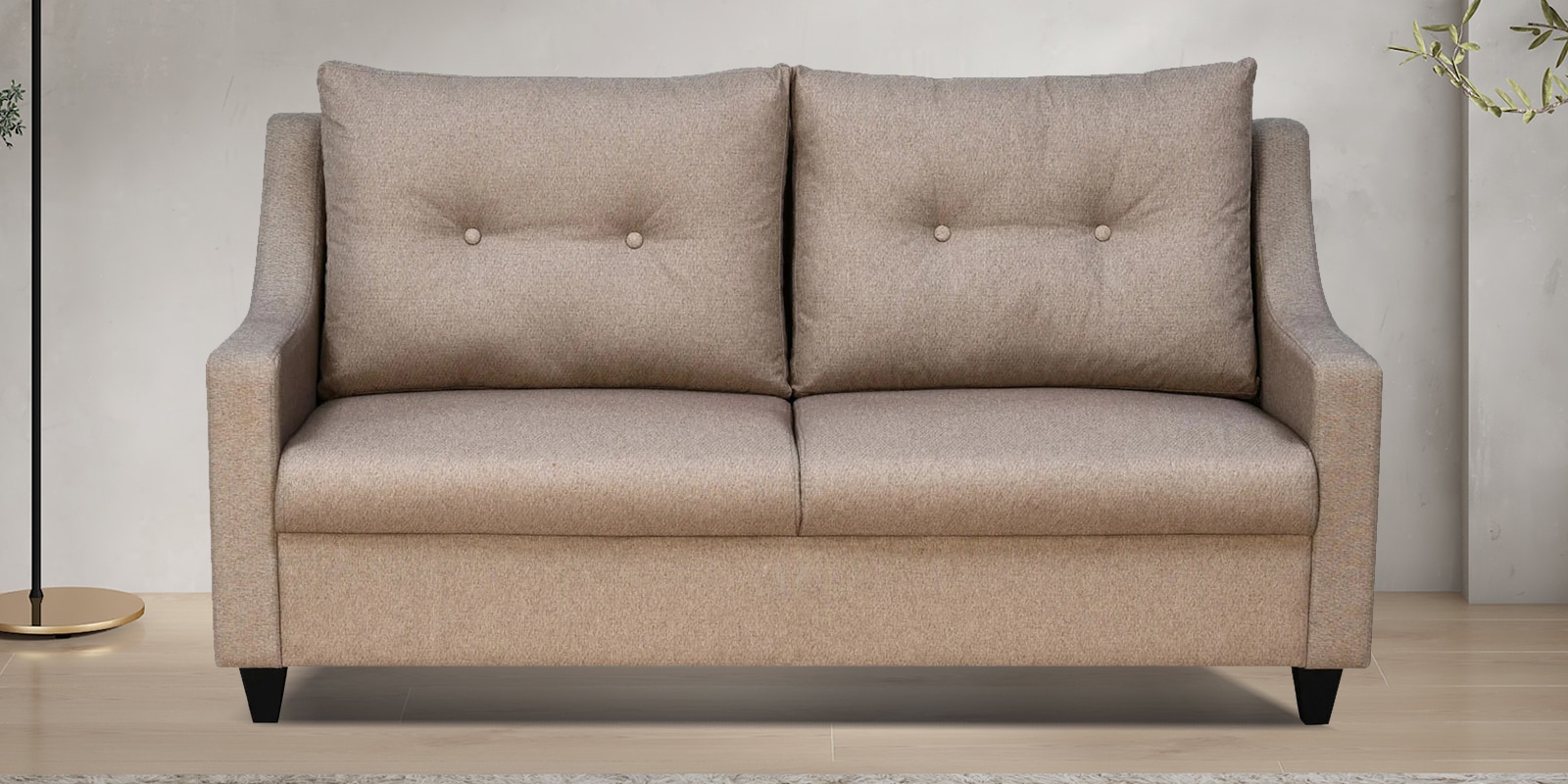 Soma Fabric 3 Seater Sofa in Brown Colour