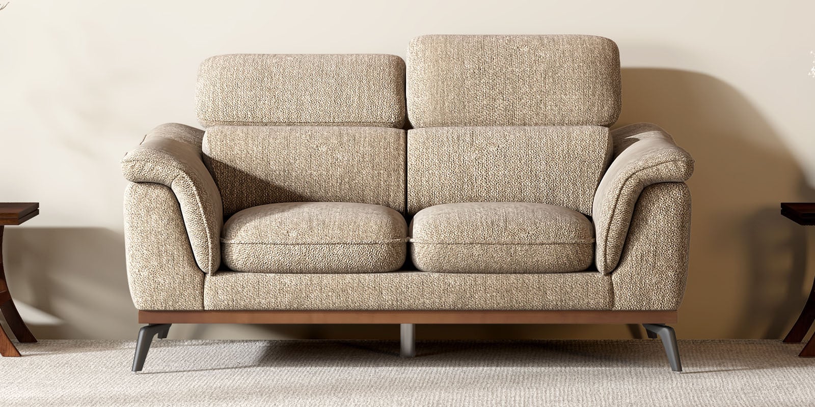 Somerset 2 Seater Sofa In Brown Colour With Matte Finish Somerset 2 Seater Sofa In Brown Colour With Matte Finish