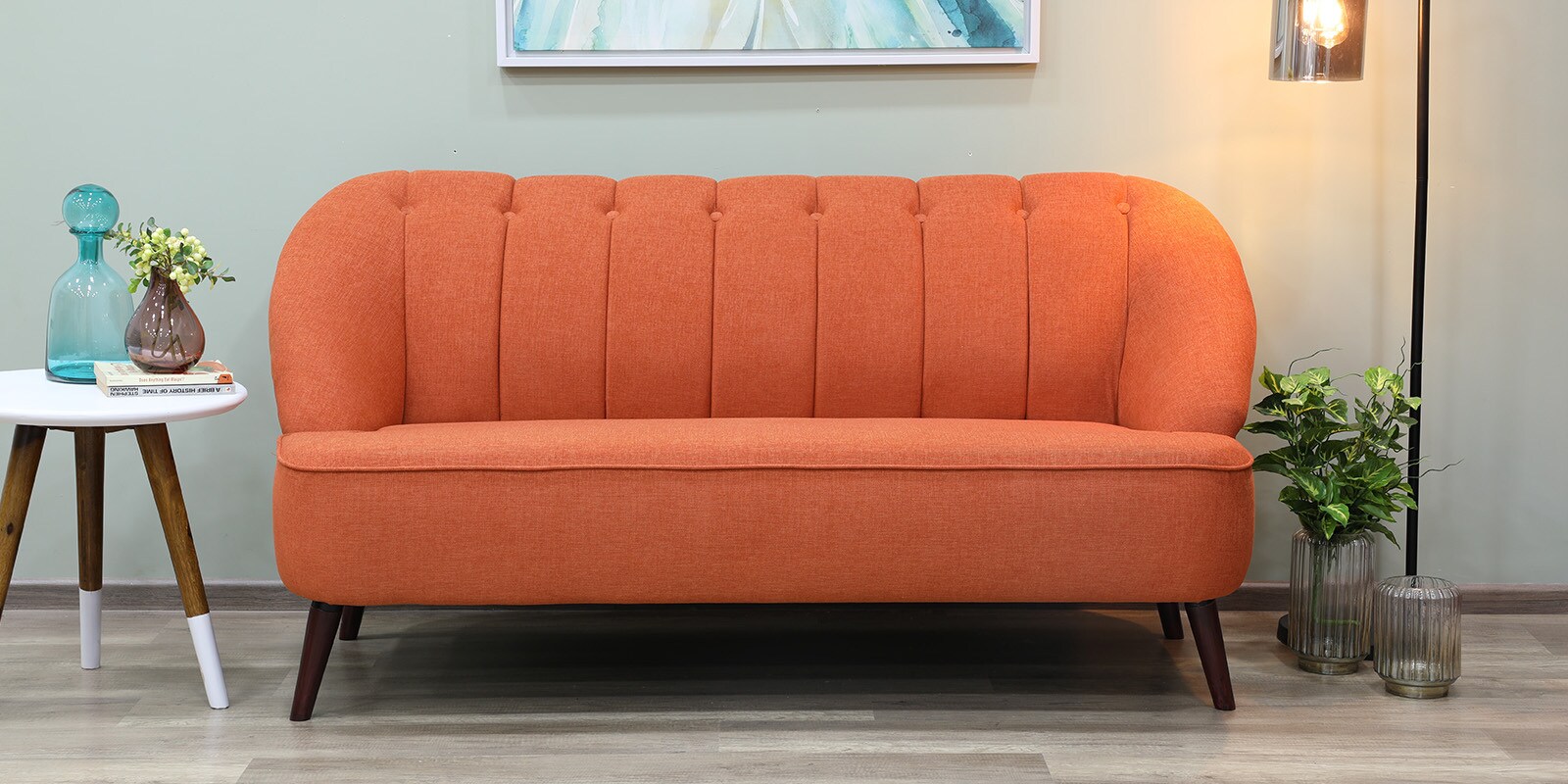 Sophie 2 Seater Sofa in Rust Colour