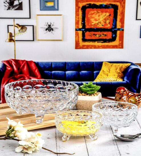 Sofia Dessert Set of 1pc Serving Bowl & 6pcs Dessert Bowl