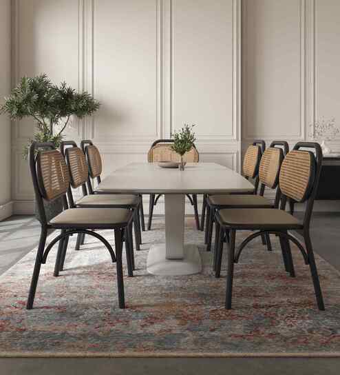 Multicolor Abstract Polyester 4X6 Feet Machine Made Carpet