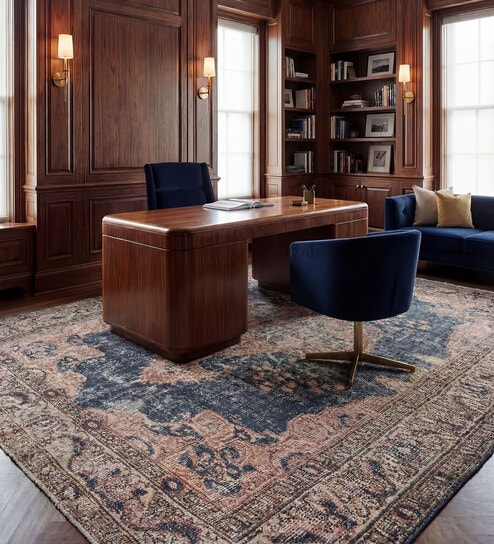 Soft Damask Rug 9'6X13 ft| Treetop & Amber Carpet