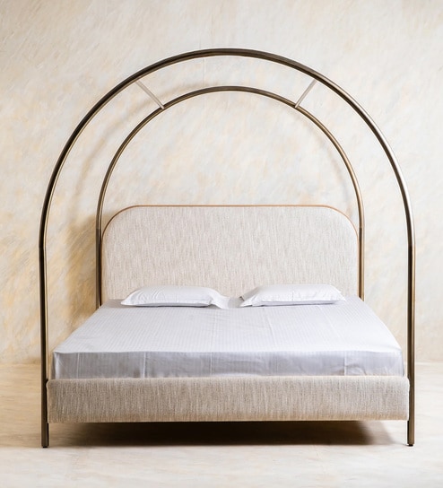 Solace Upholstered King Size Poster Bed 