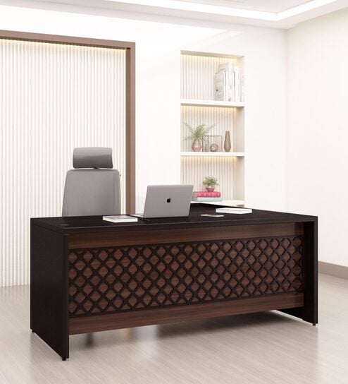 Buy Brown Meridian Desk For Office At Durian