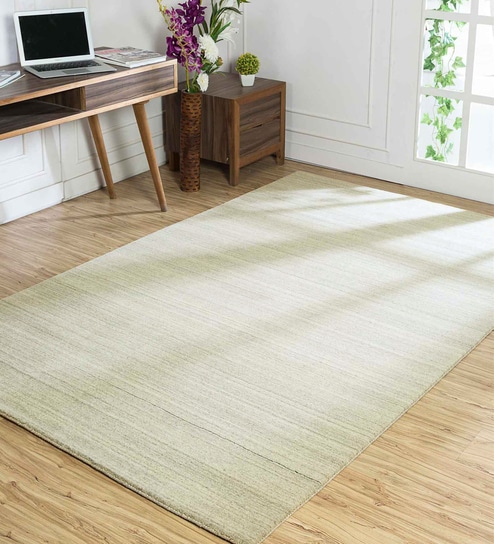 Buy Solid Pattern Wool 4x6 Feet Hand Loom Carpet By Jaipur Rugs